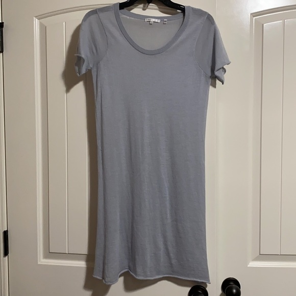 Vince Dresses & Skirts - VINCE Grey Tshirt Dress Melange Stretch Cotton Crewneck Size Large